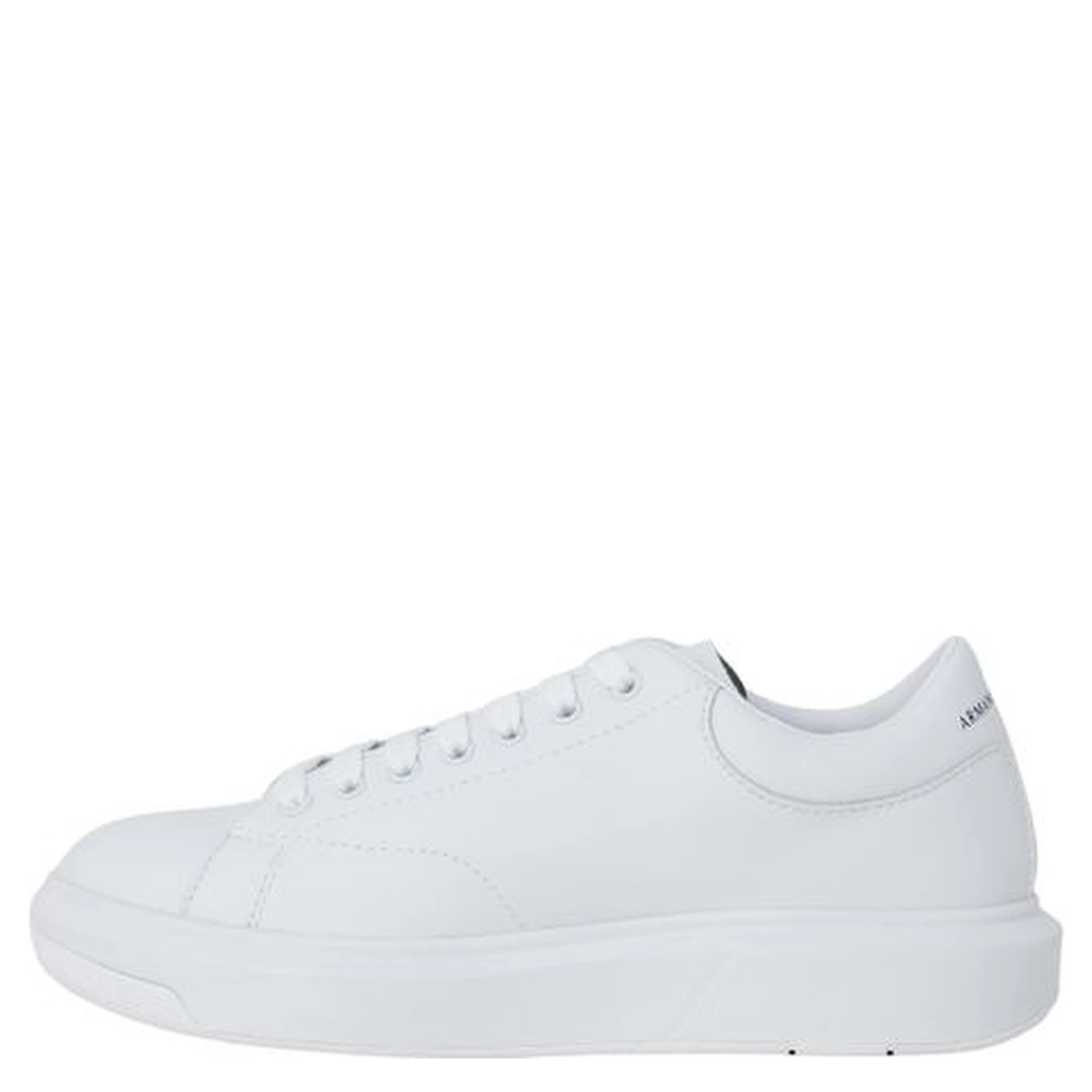 White Leather Low Top Sneakers