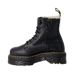 Black Leather Lace-Up Boots