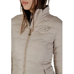 Beige Polyester Bomber