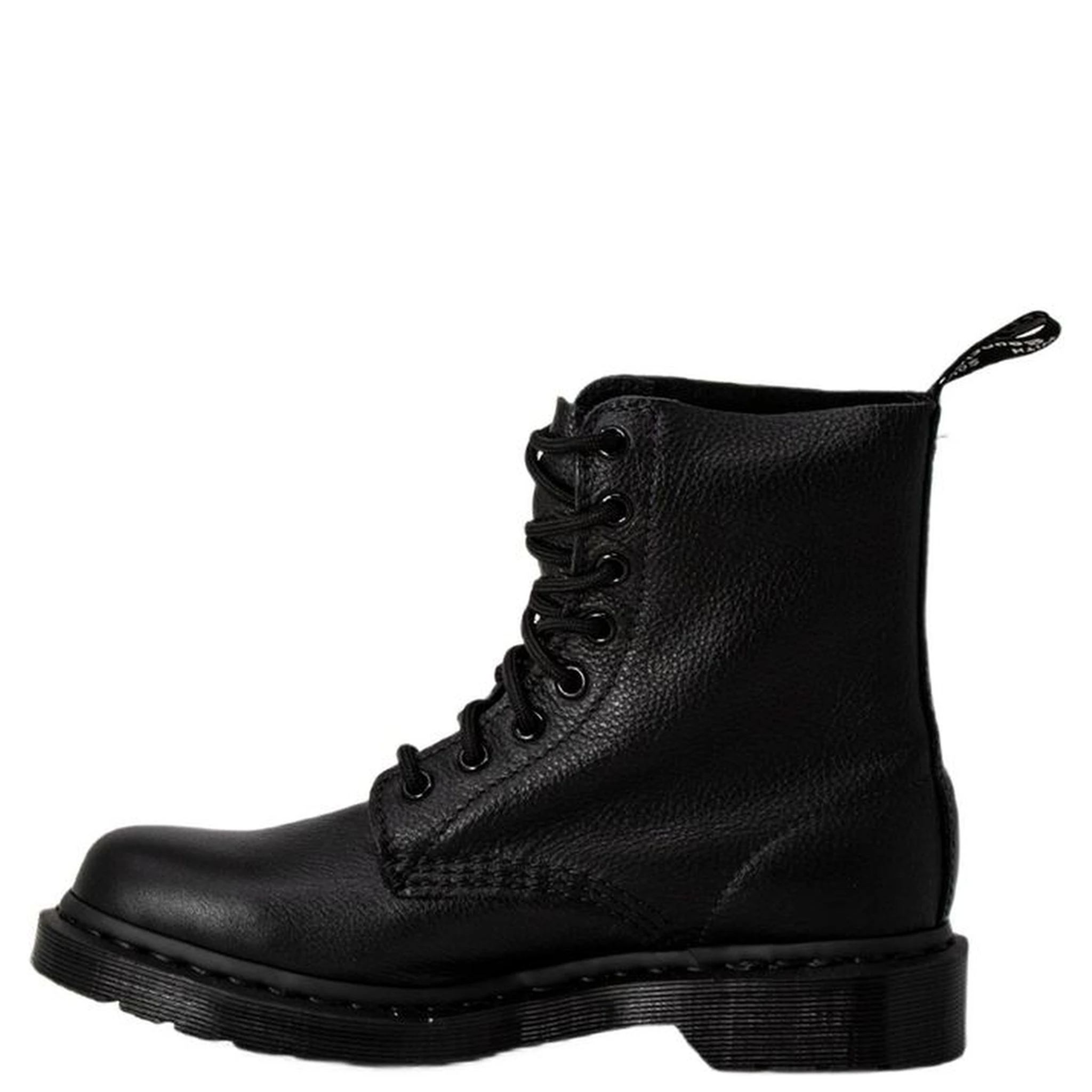 Black Leather Lace-Up Boots