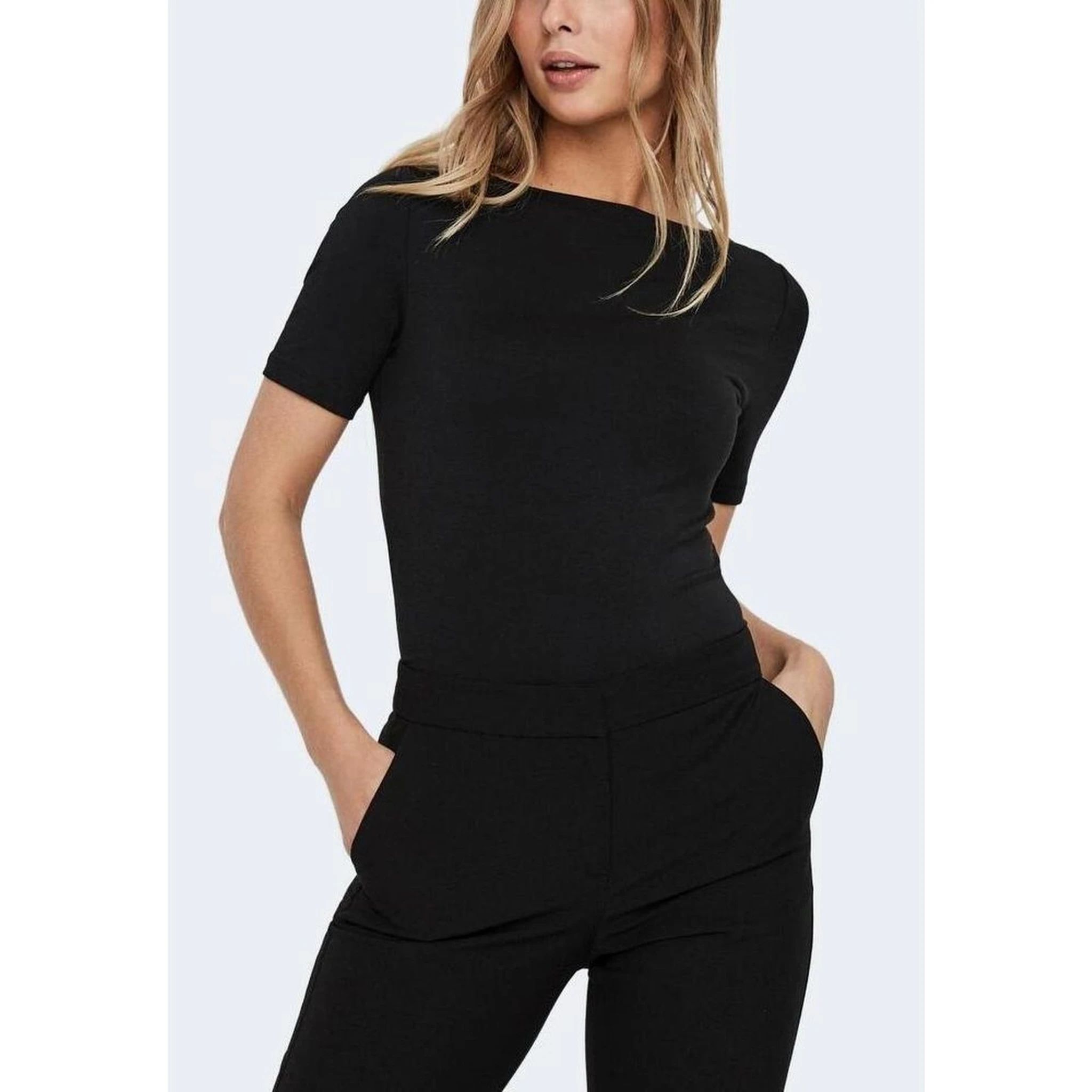Black Viscose T-Shirt
