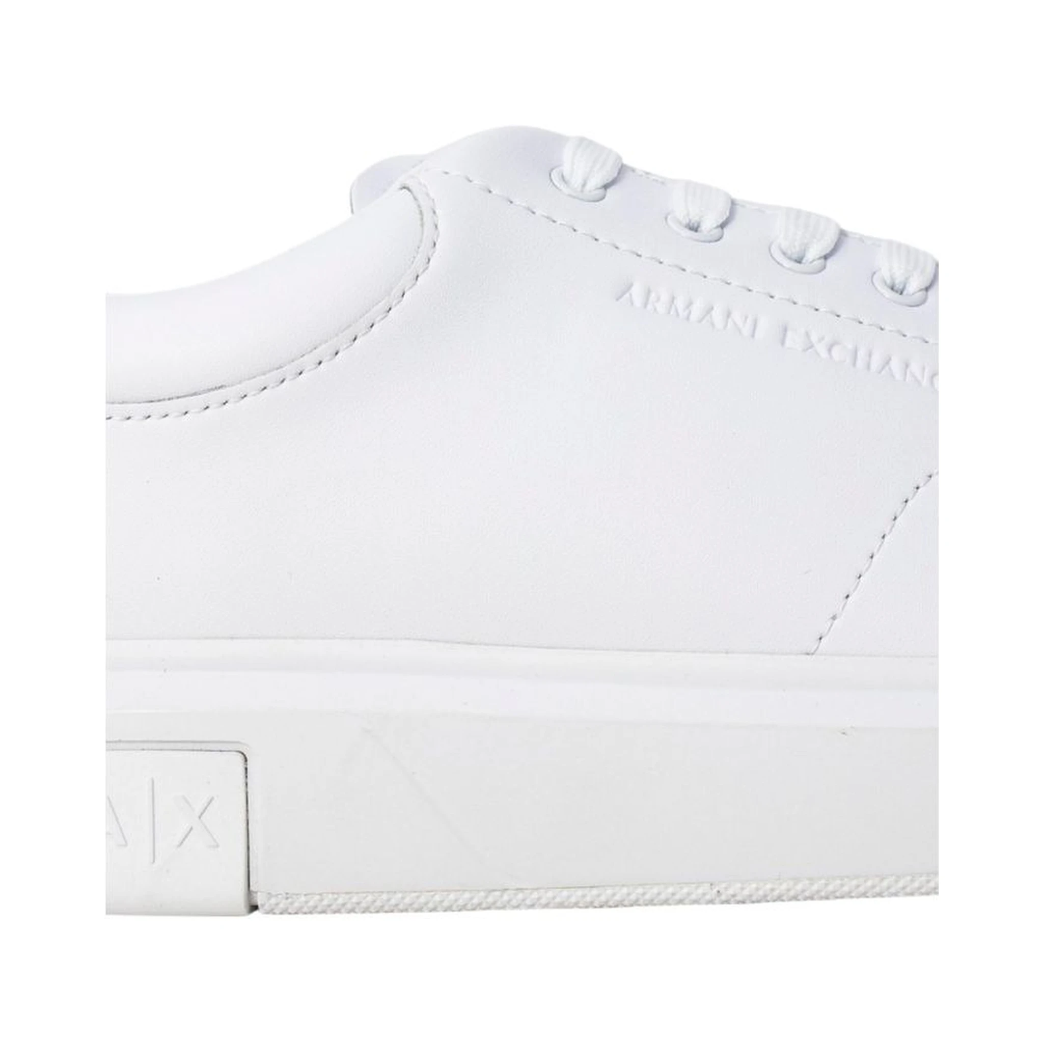 White Leather Low Top Sneakers
