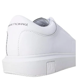 White Leather Low Top Sneakers