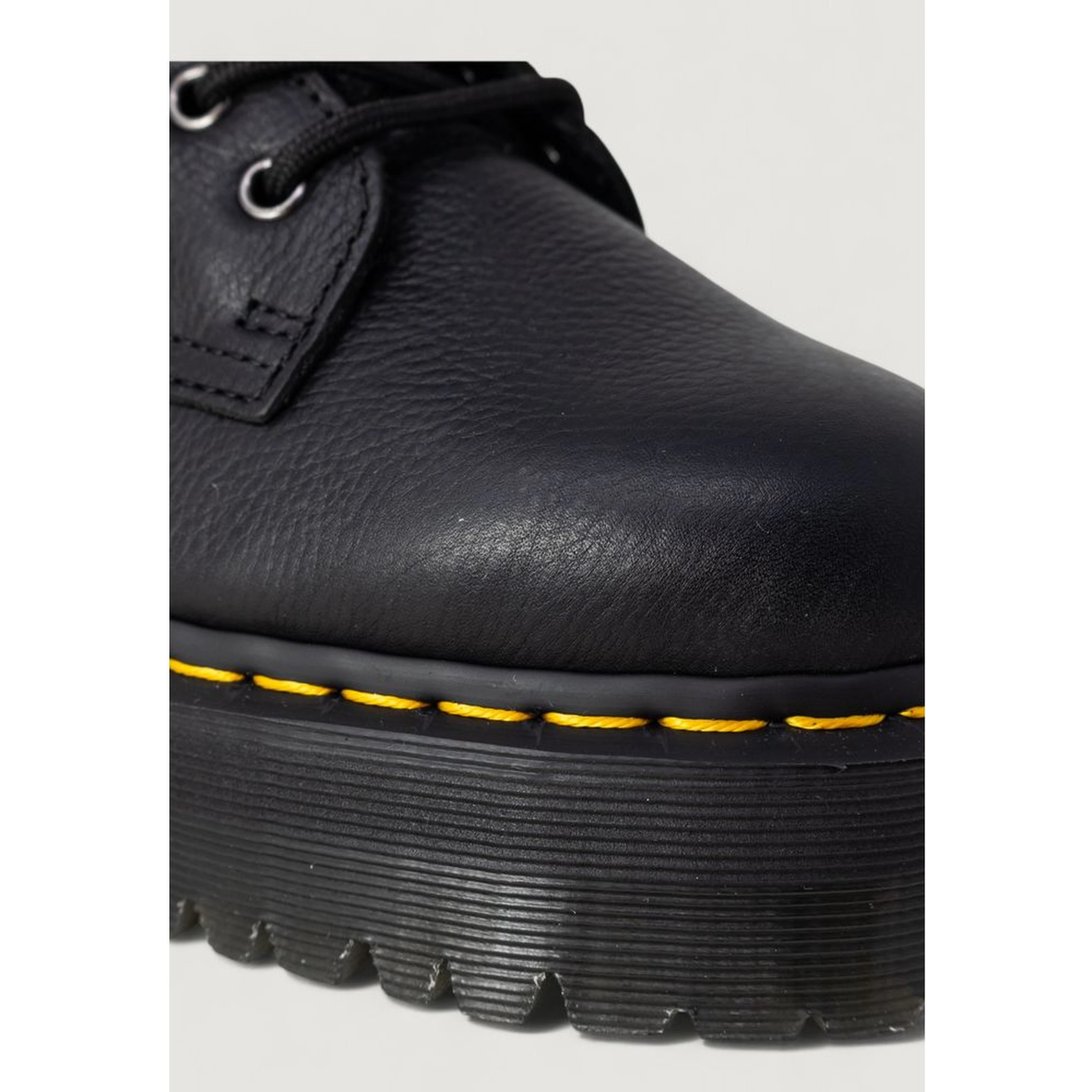 Black Leather Lace-Up Boots