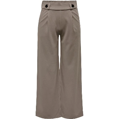 Brown Polyester Casual Pants