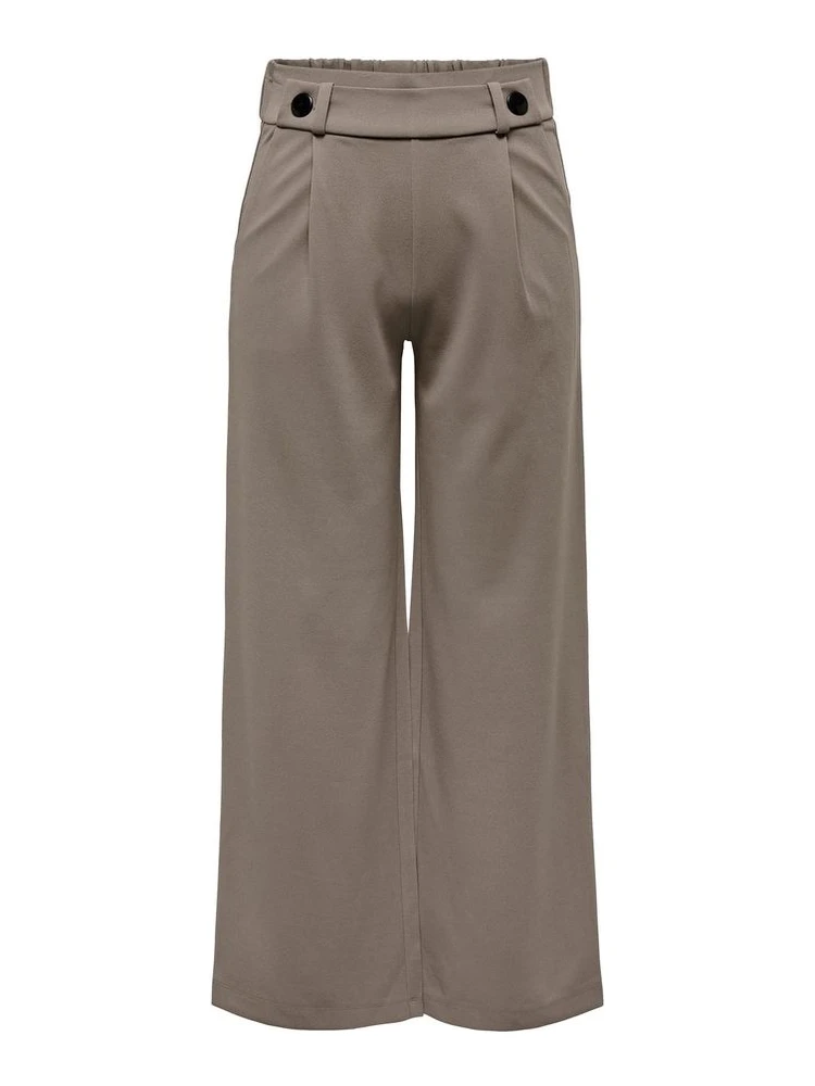 Brown Polyester Casual Pants