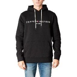 Black Cotton Hoodie