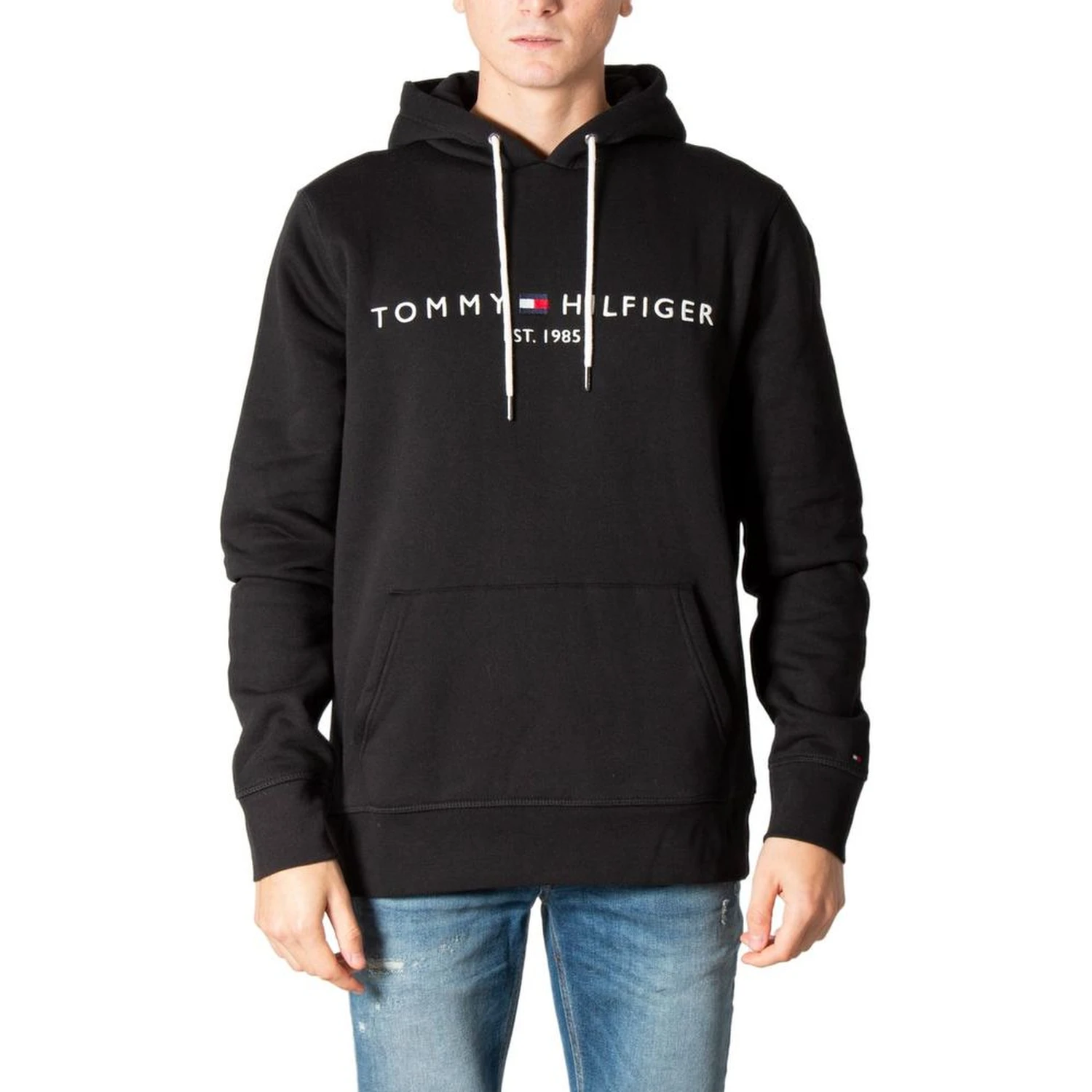 Black Cotton Hoodie