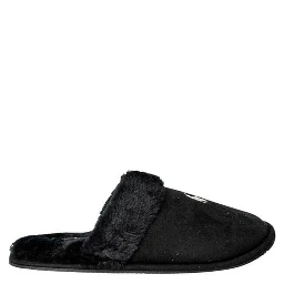 Black Polyester Slippers