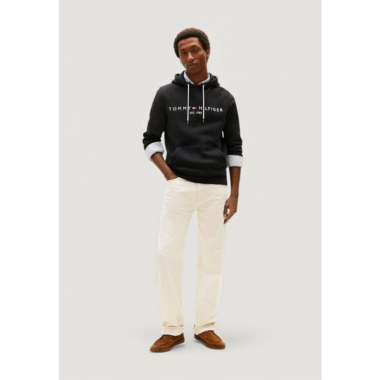 Black Cotton Hoodie