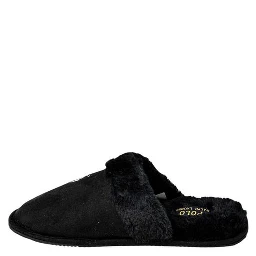 Black Polyester Slippers