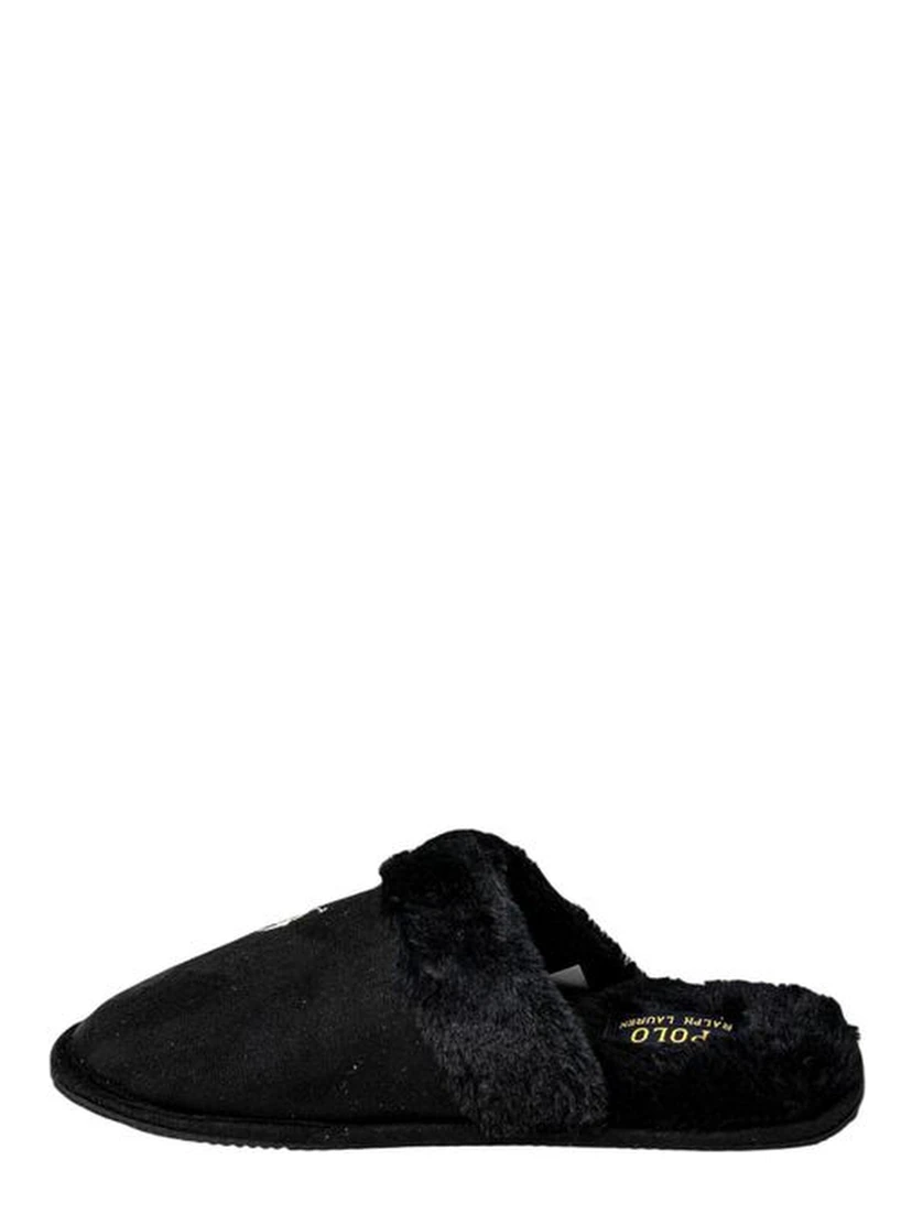 Black Polyester Slippers