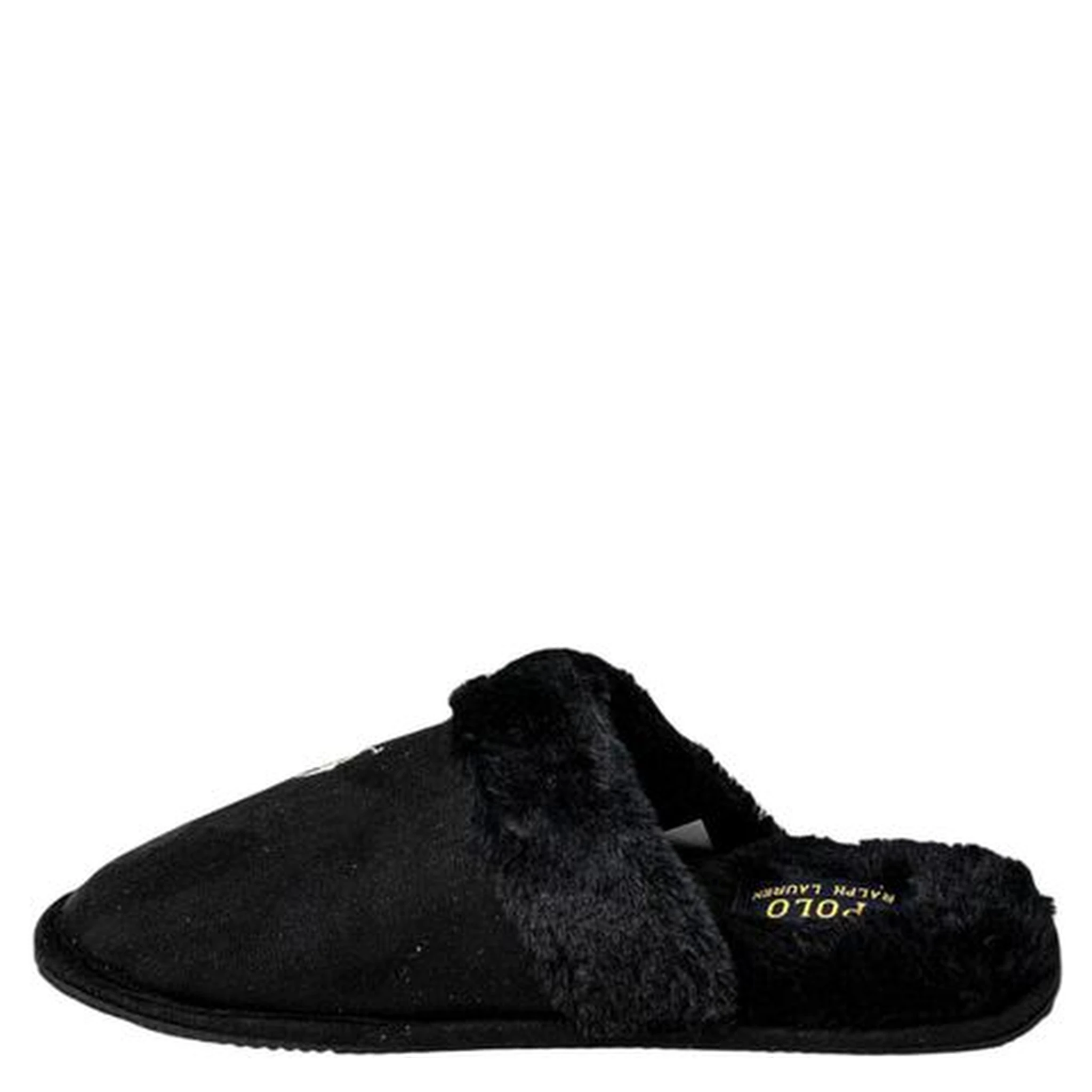 Black Polyester Slippers