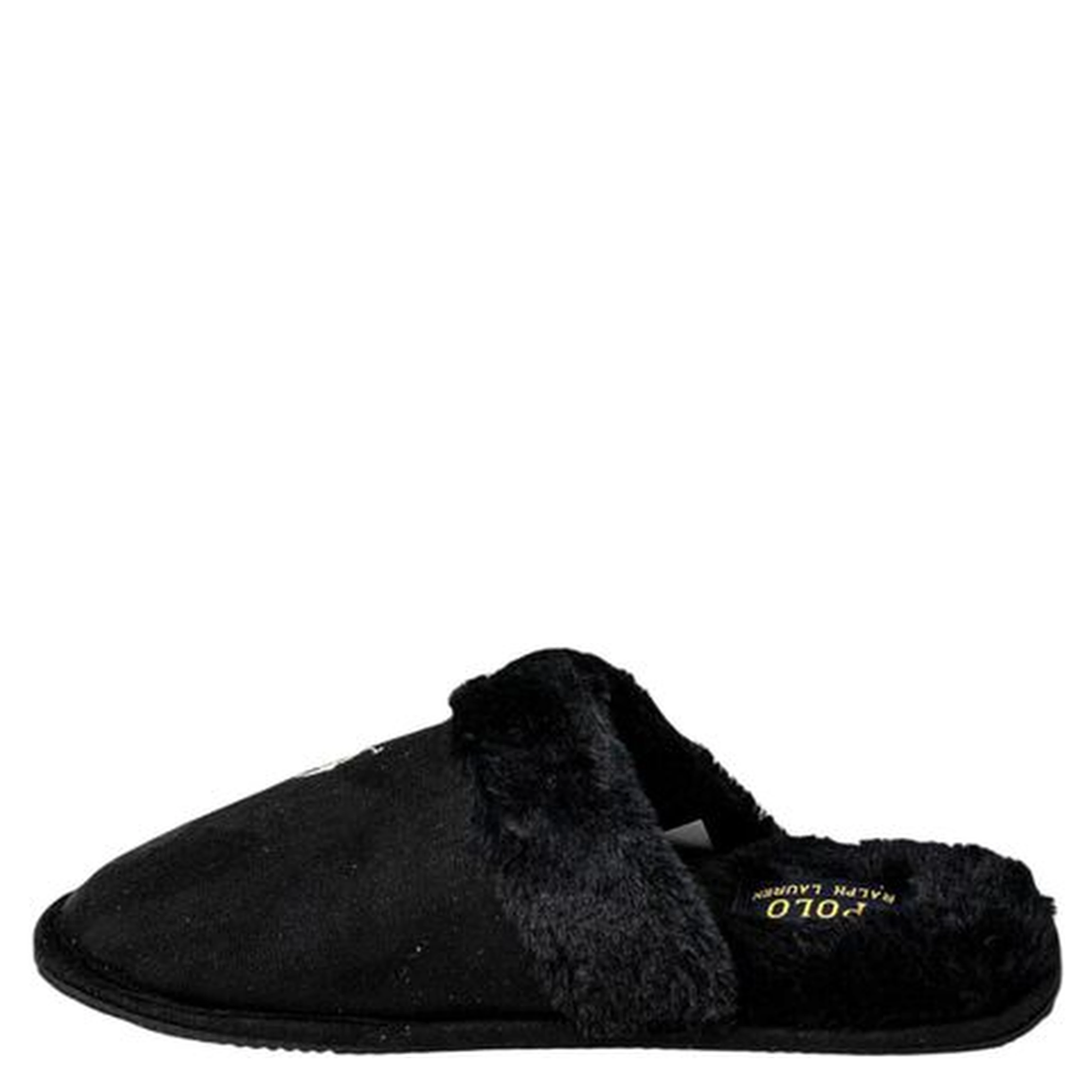 Black Polyester Slippers