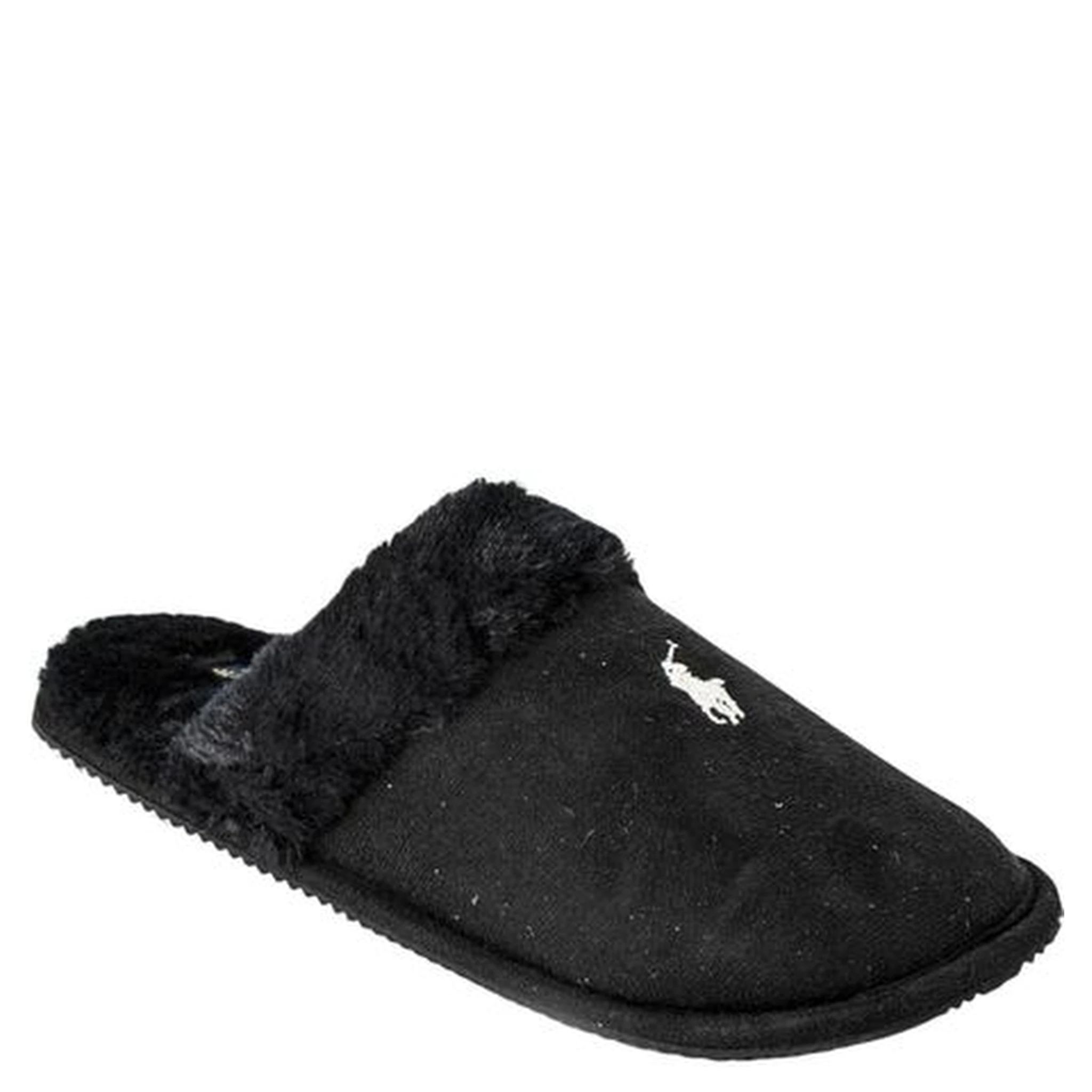 Black Polyester Slippers