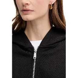 Black Cotton Hoodie