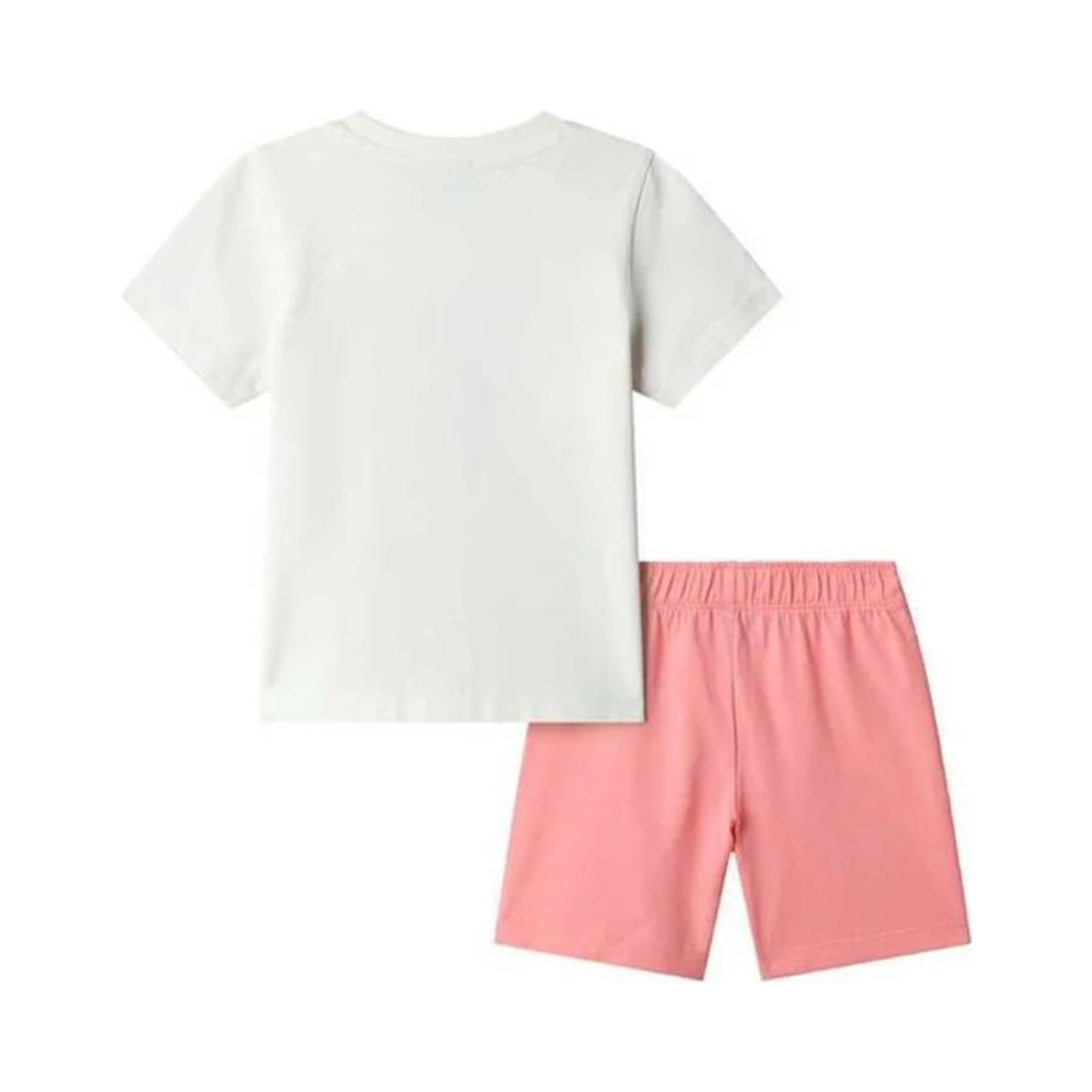 kid box nse play reg short set tnf white/tnf black