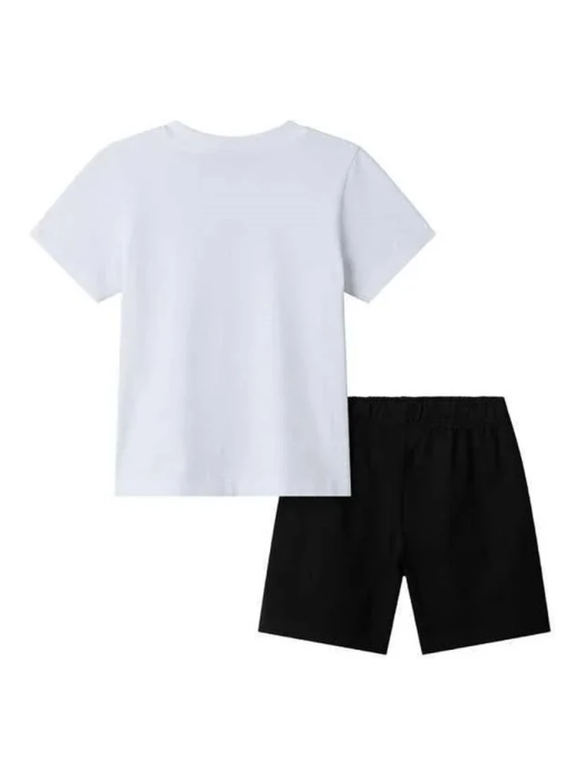 kid box nse play reg short set tnf white/tnf black