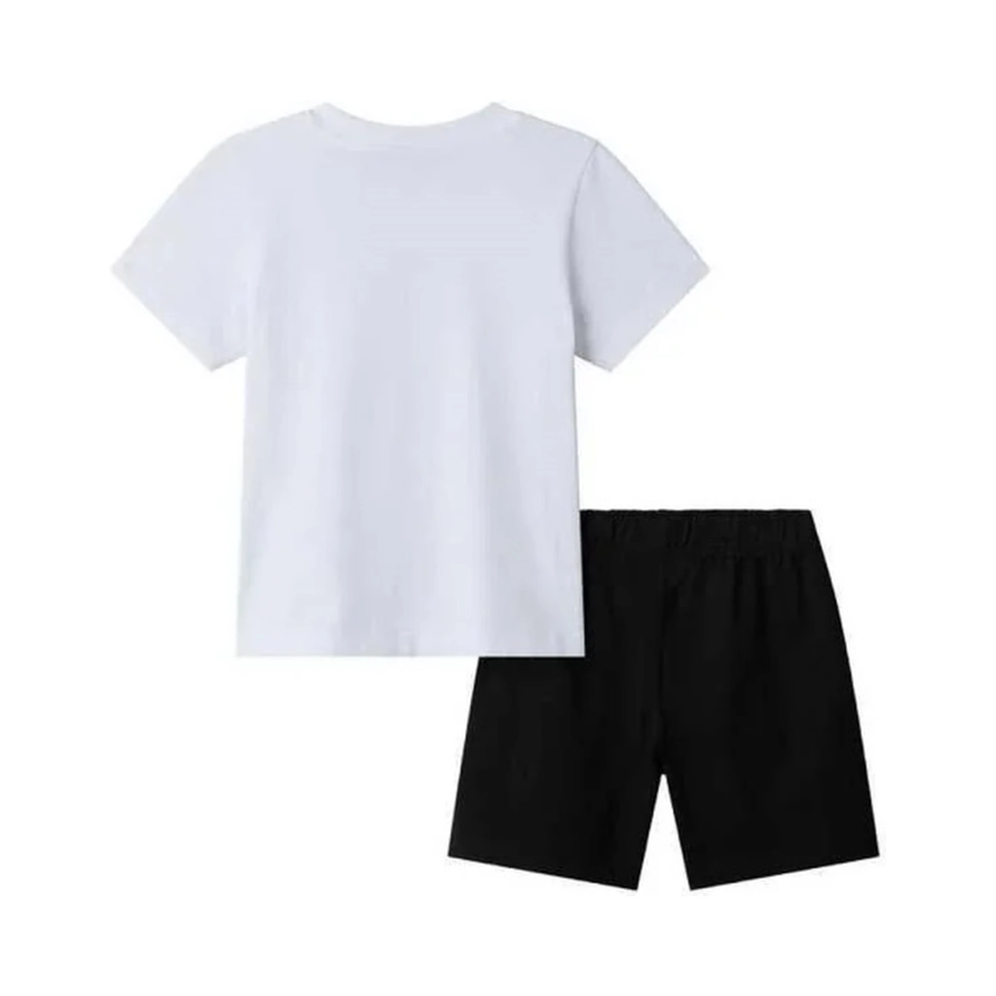kid box nse play reg short set tnf white/tnf black