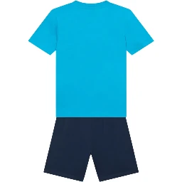 kid box nse play reg short set tnf white/tnf black