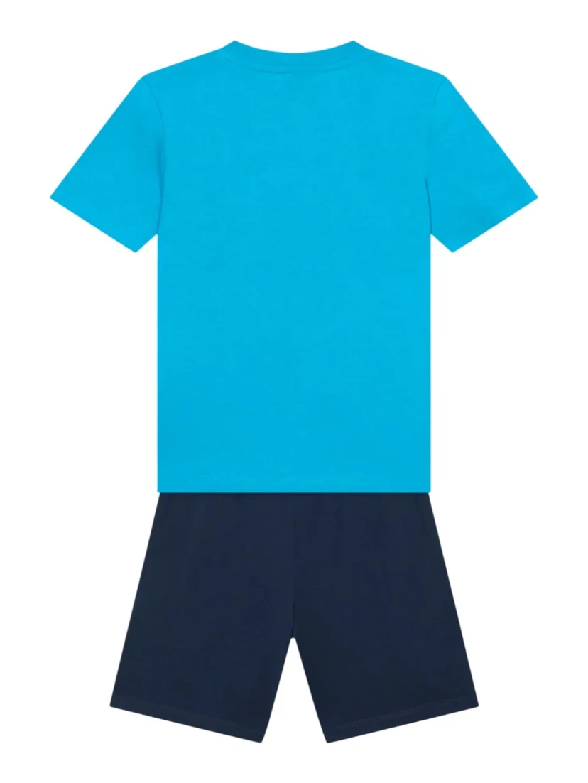 kid box nse play reg short set tnf white/tnf black