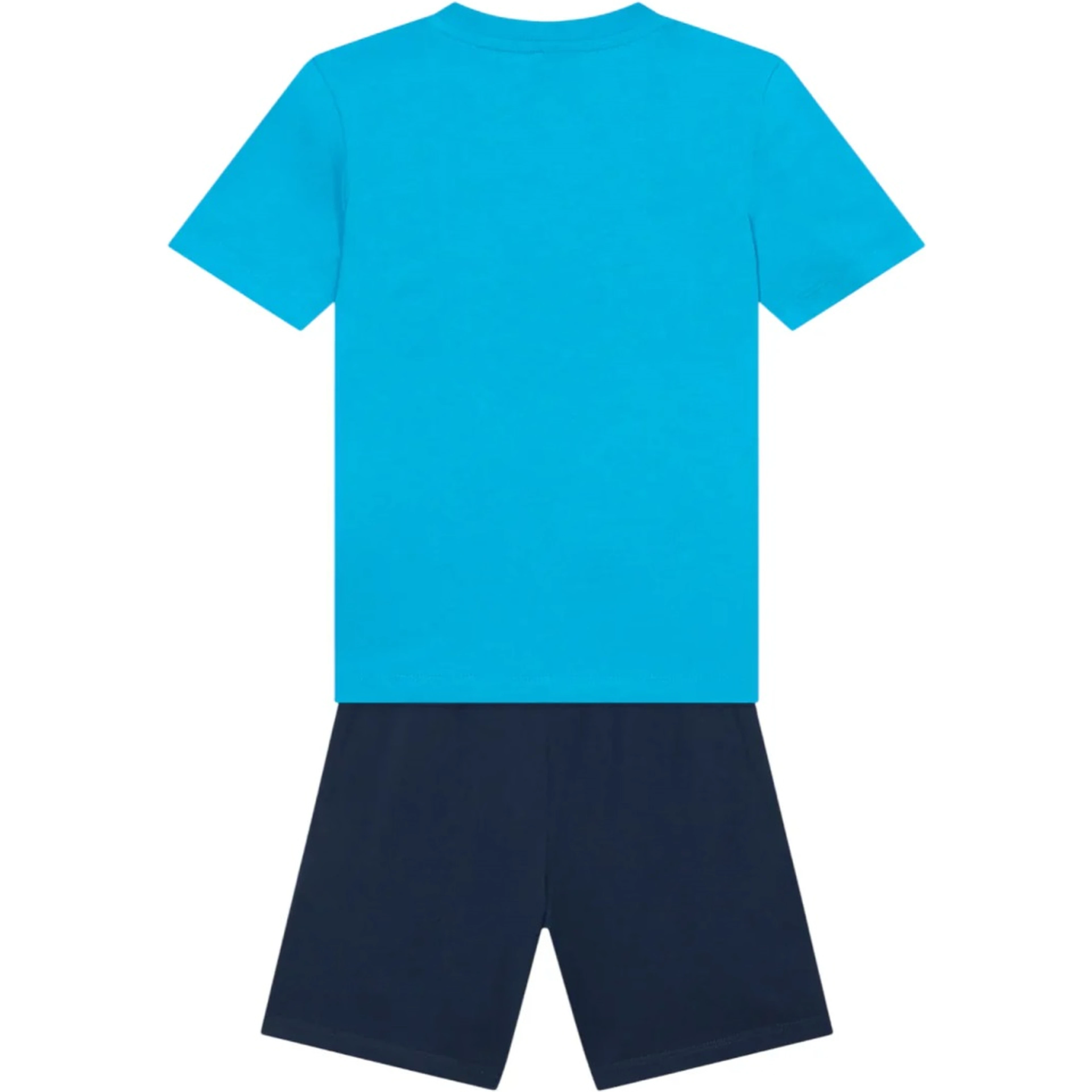 kid box nse play reg short set tnf white/tnf black