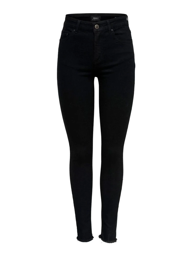 Black Cotton Skinny Jeans