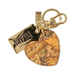 Beige Leather Keychain