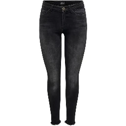 Black Cotton Skinny Jeans