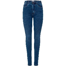 Blue Cotton Skinny Jeans