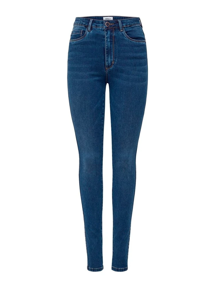 Blue Cotton Skinny Jeans