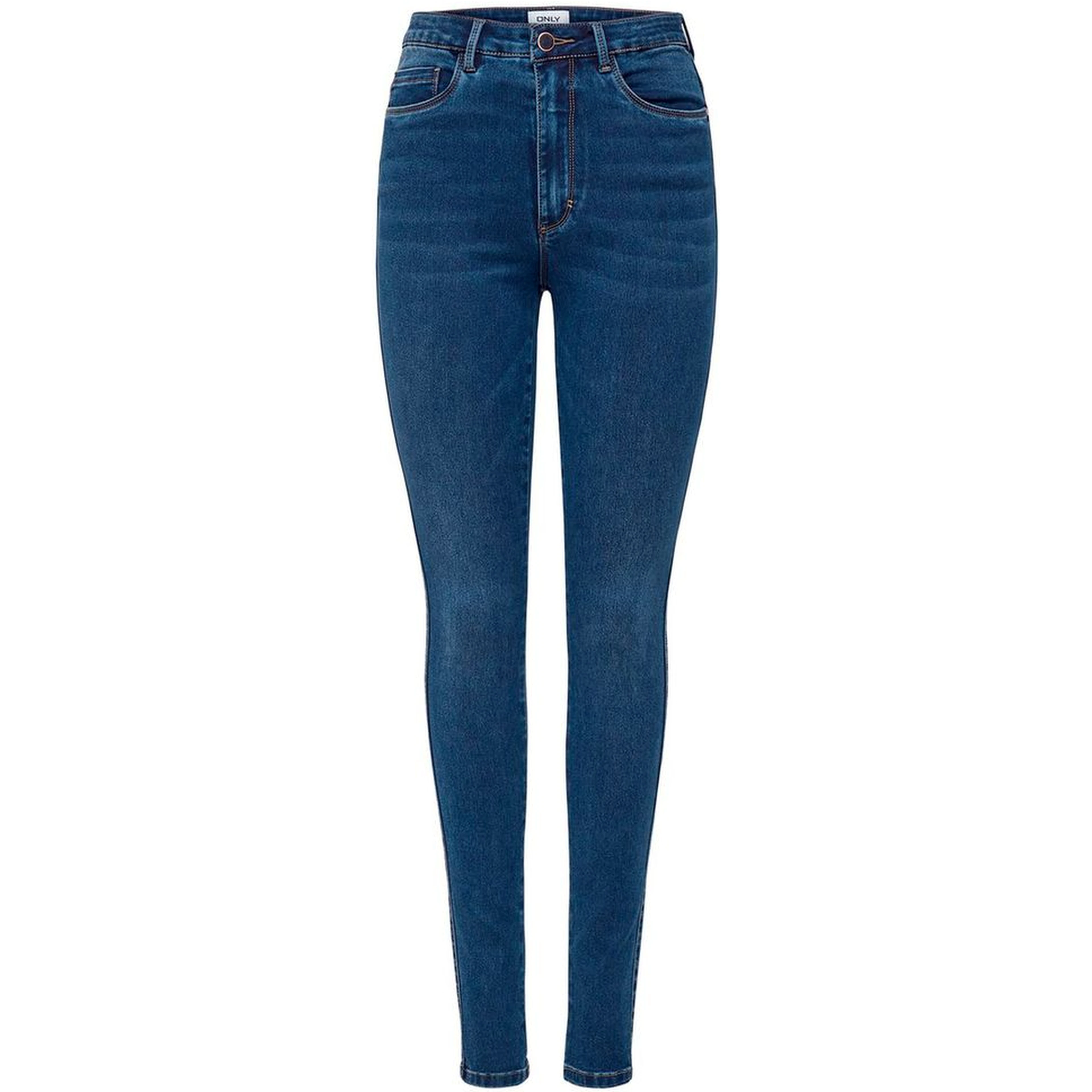 Blue Cotton Skinny Jeans