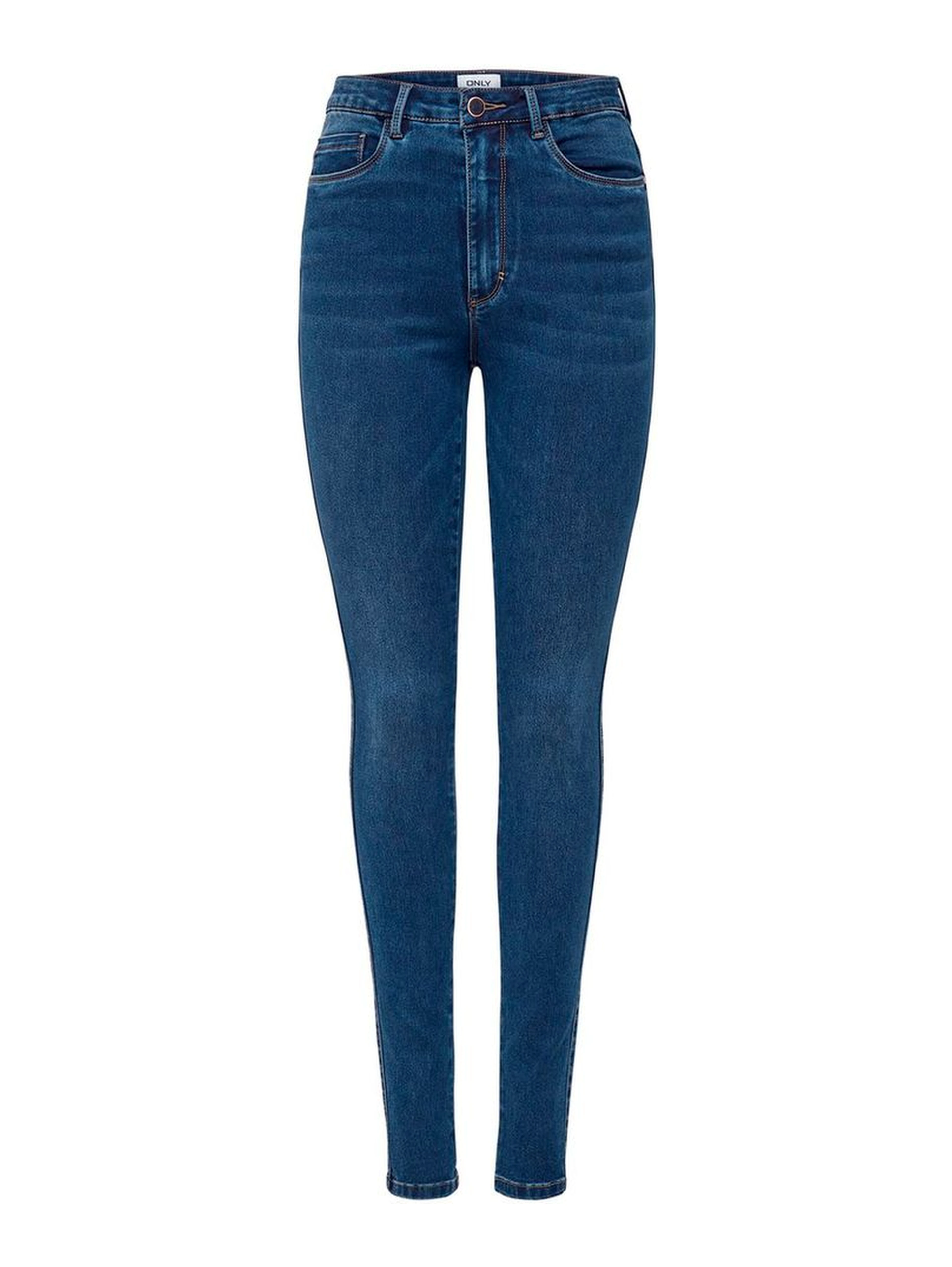 Blue Cotton Skinny Jeans