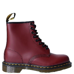 Bordeaux Leather Lace-Up Boots