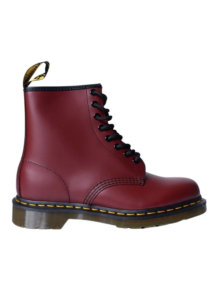 Bordeaux Leather Lace-Up Boots