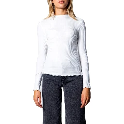 White Polyester Turtleneck