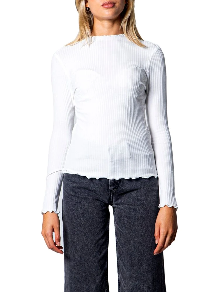 White Polyester Turtleneck