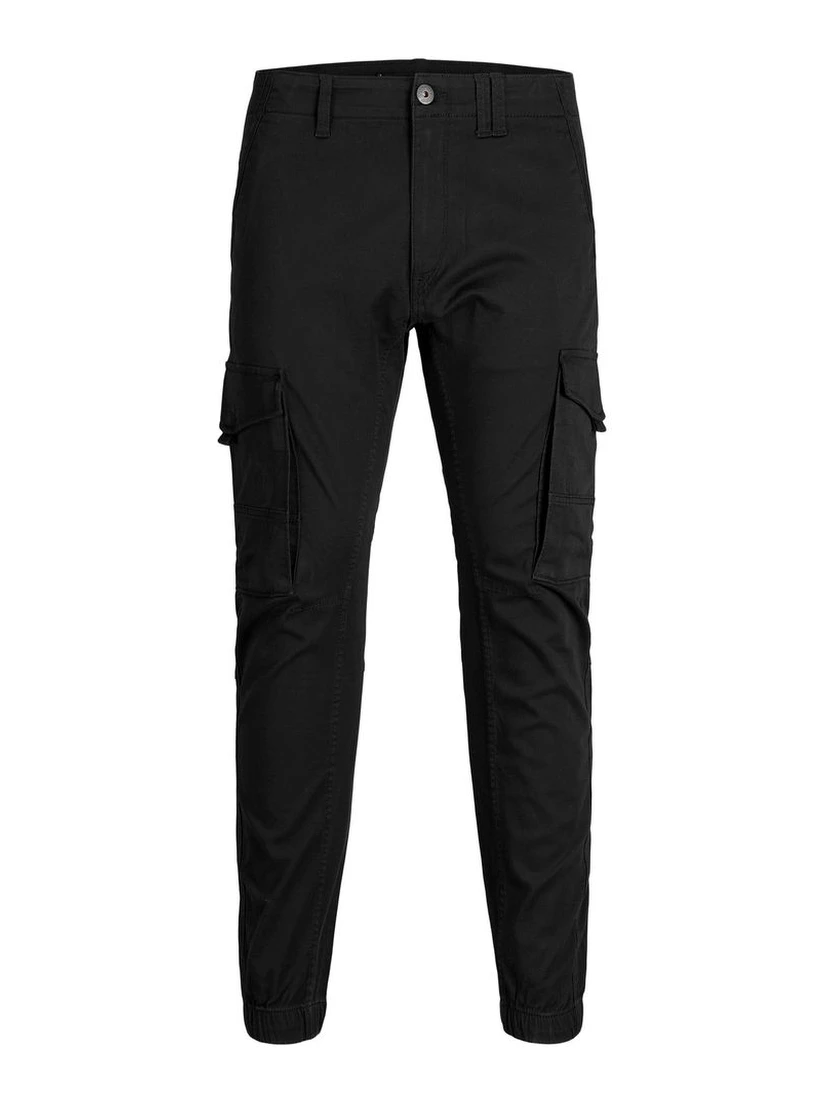 Black Cotton Skinny Pants