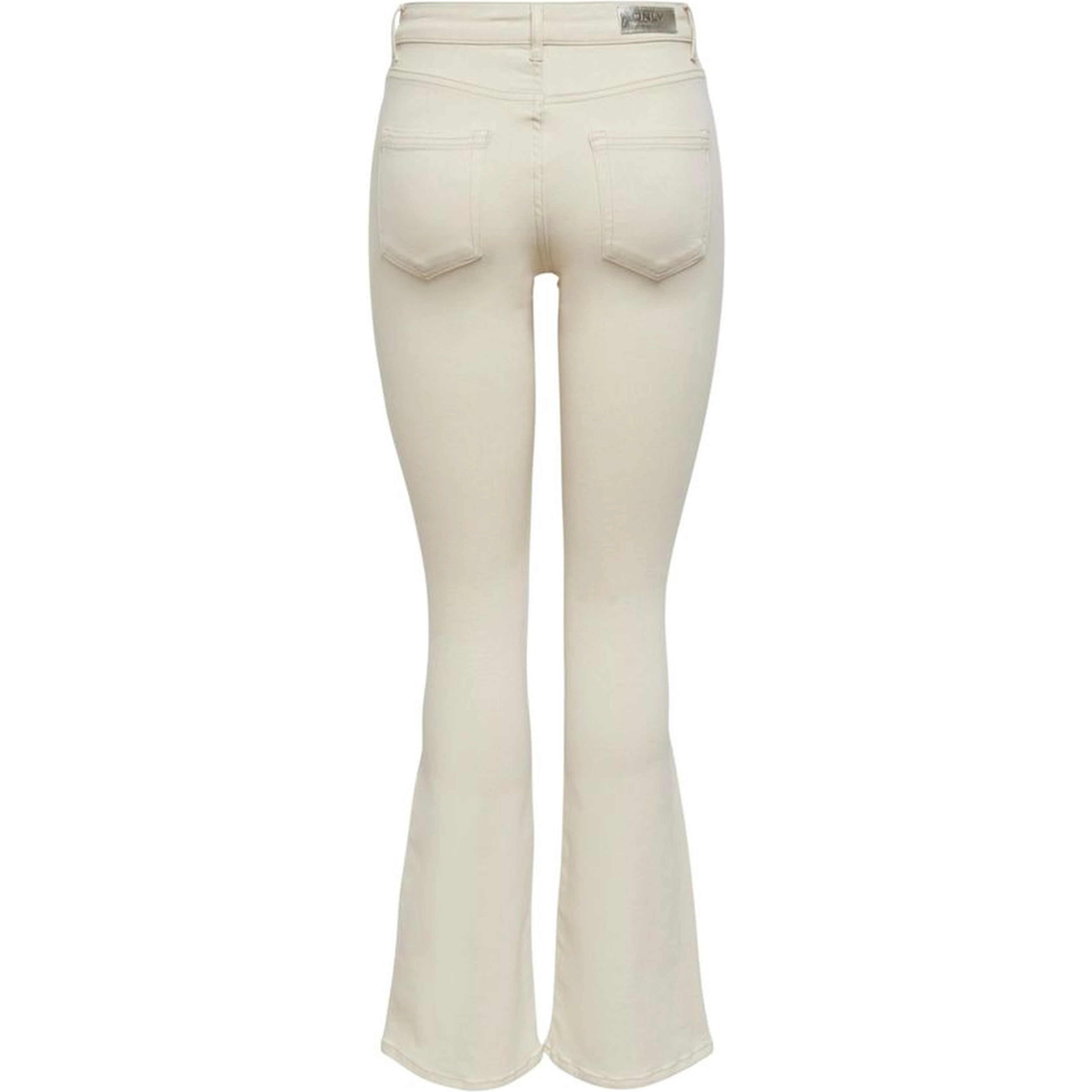 Cream Cotton Bootcut Jeans