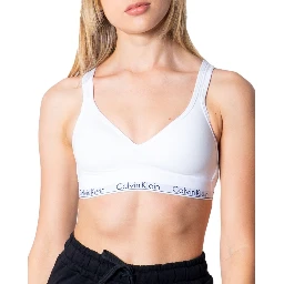 White Polyester Bra