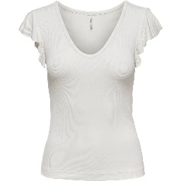 Cream Viscose T-Shirt