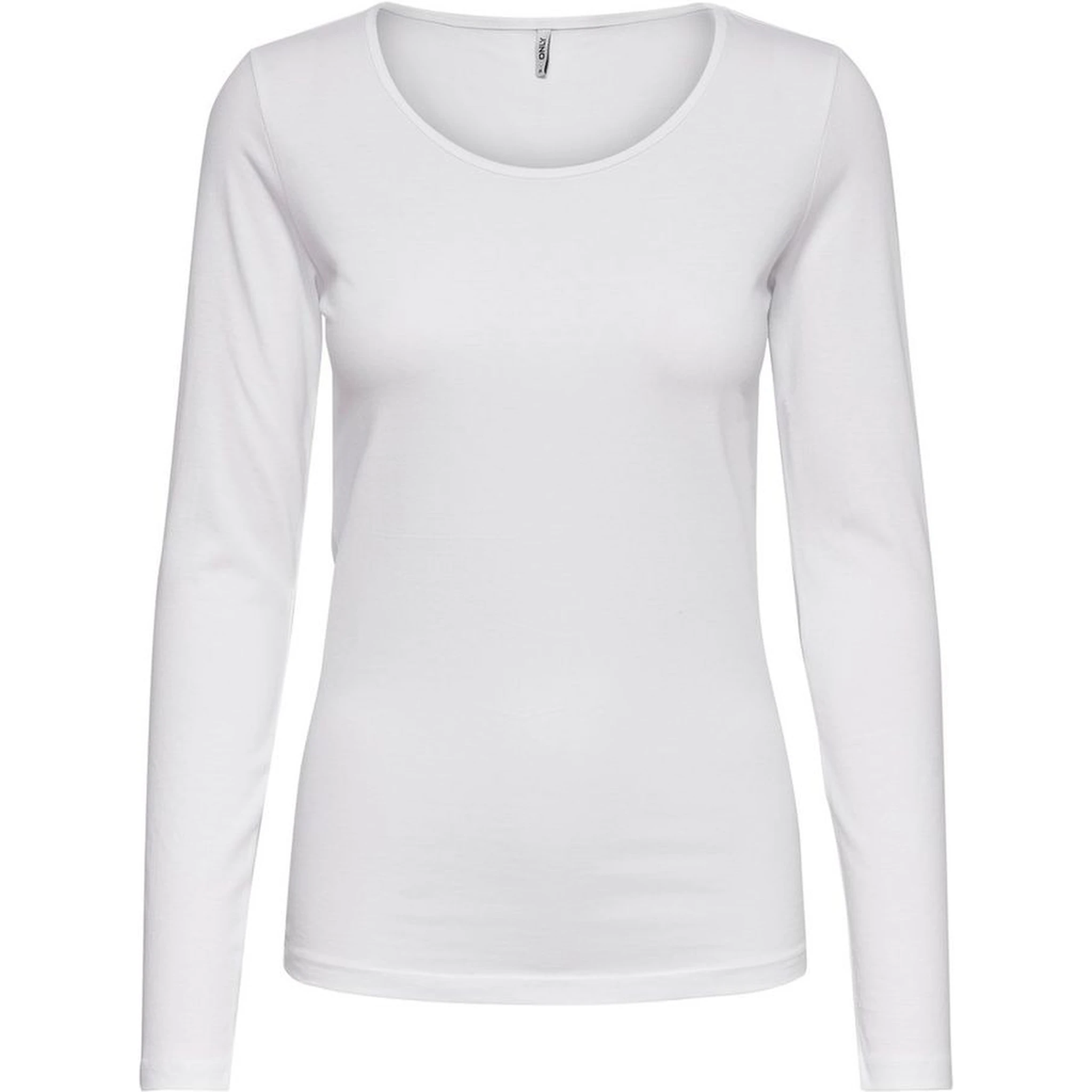 White Cotton Long Sleeve T-Shirt