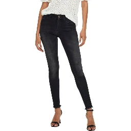 Black Cotton Skinny Jeans