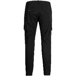Black Cotton Skinny Pants