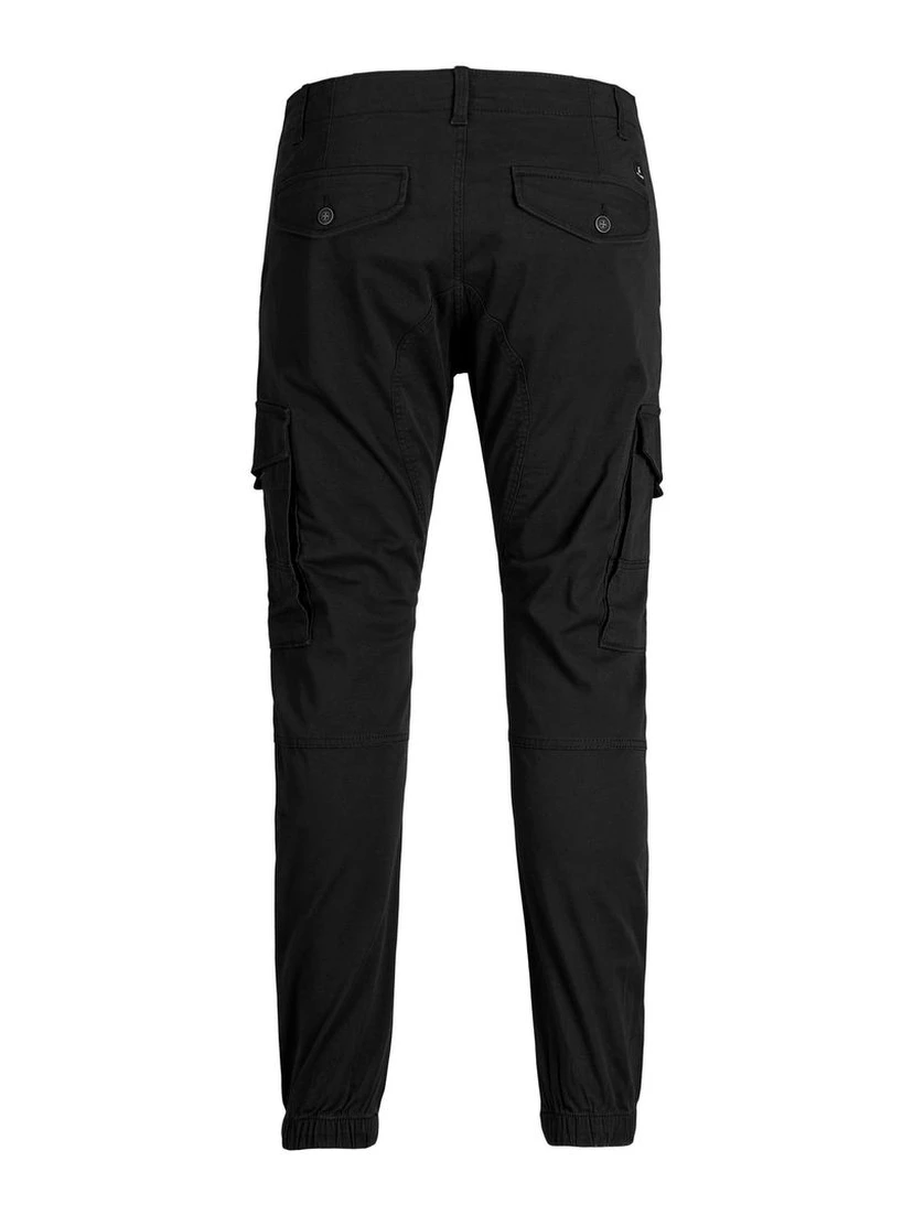 Black Cotton Skinny Pants