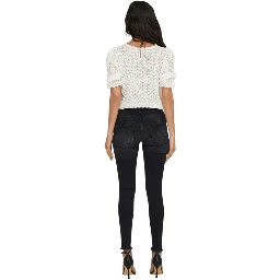 Black Cotton Skinny Jeans