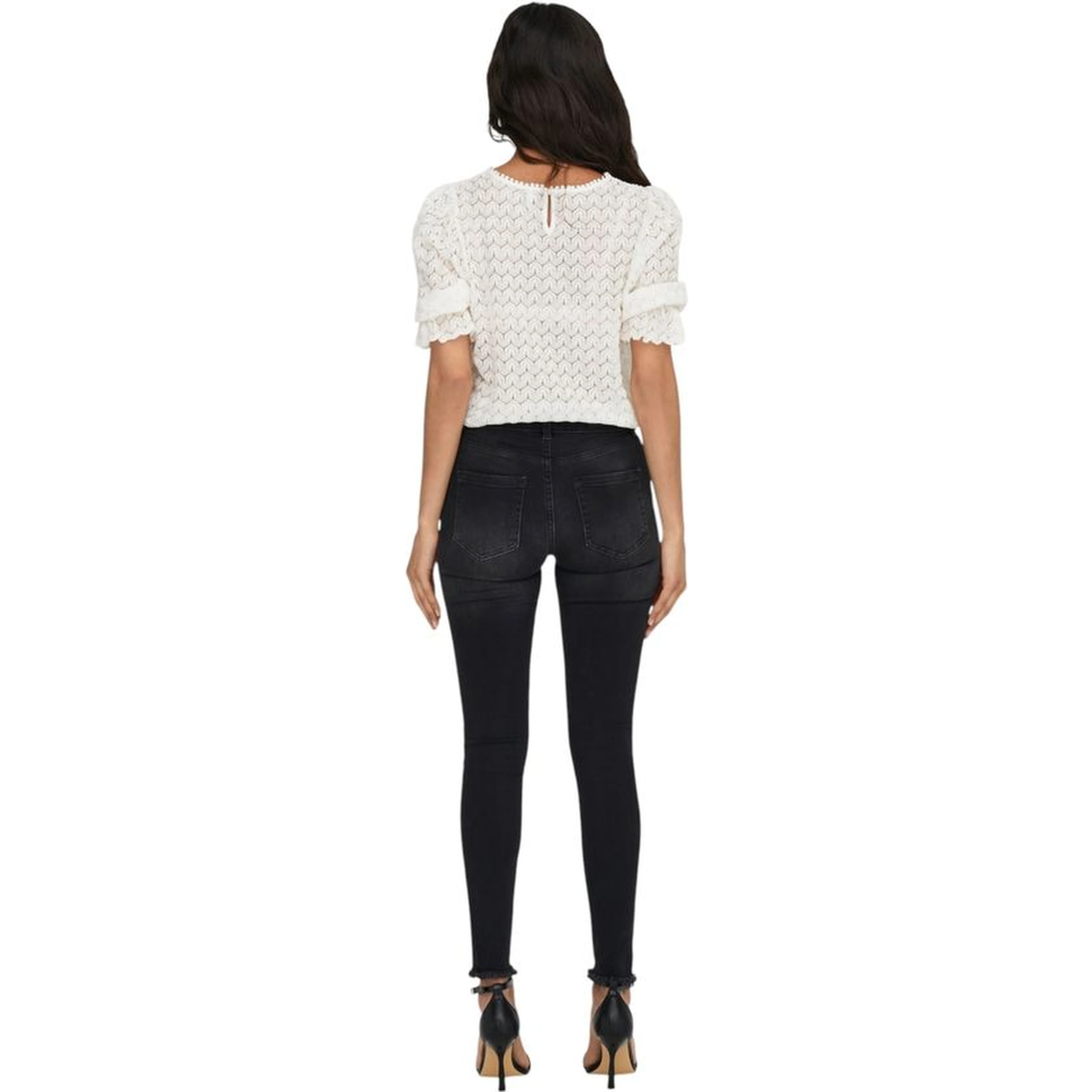 Black Cotton Skinny Jeans