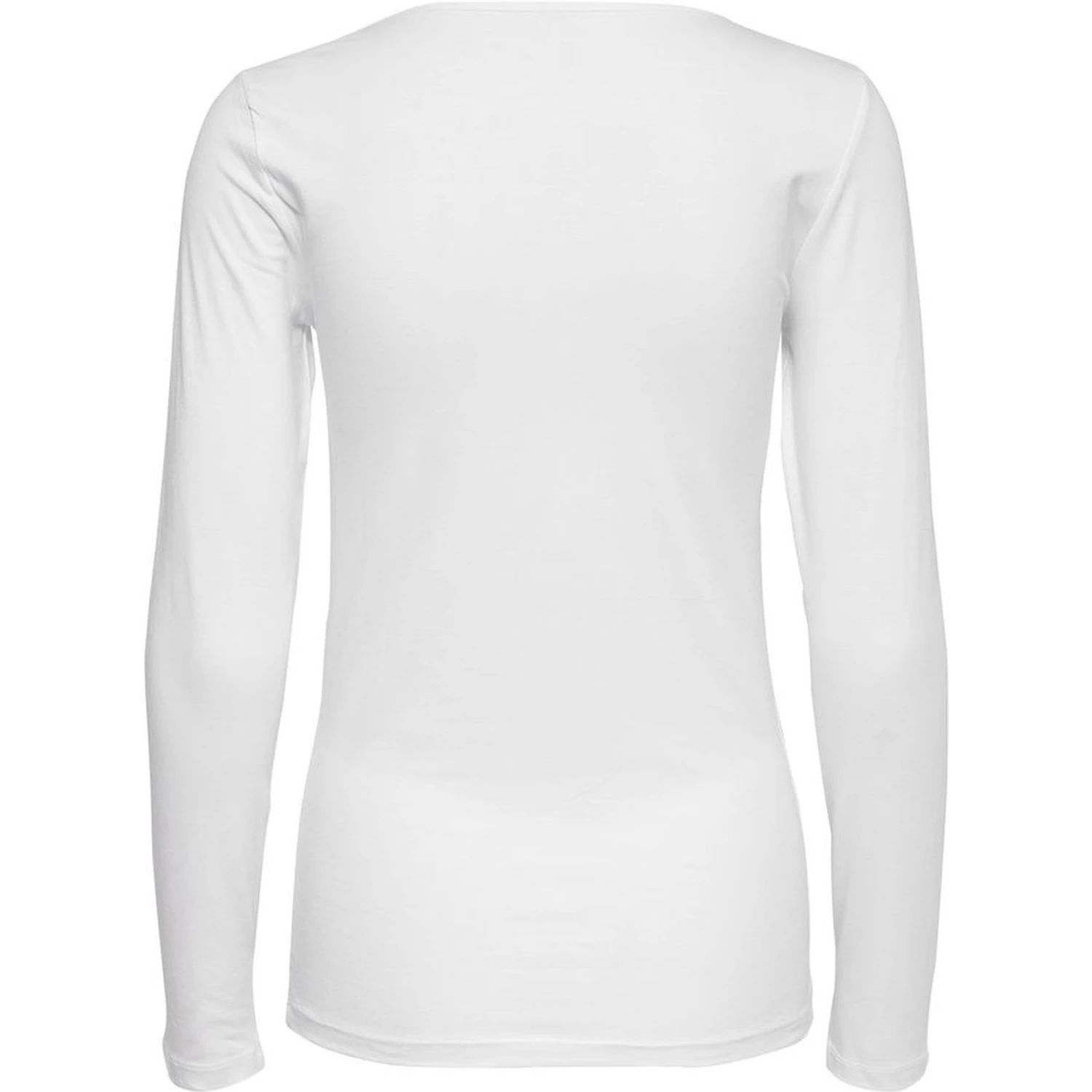 White Cotton Long Sleeve T-Shirt