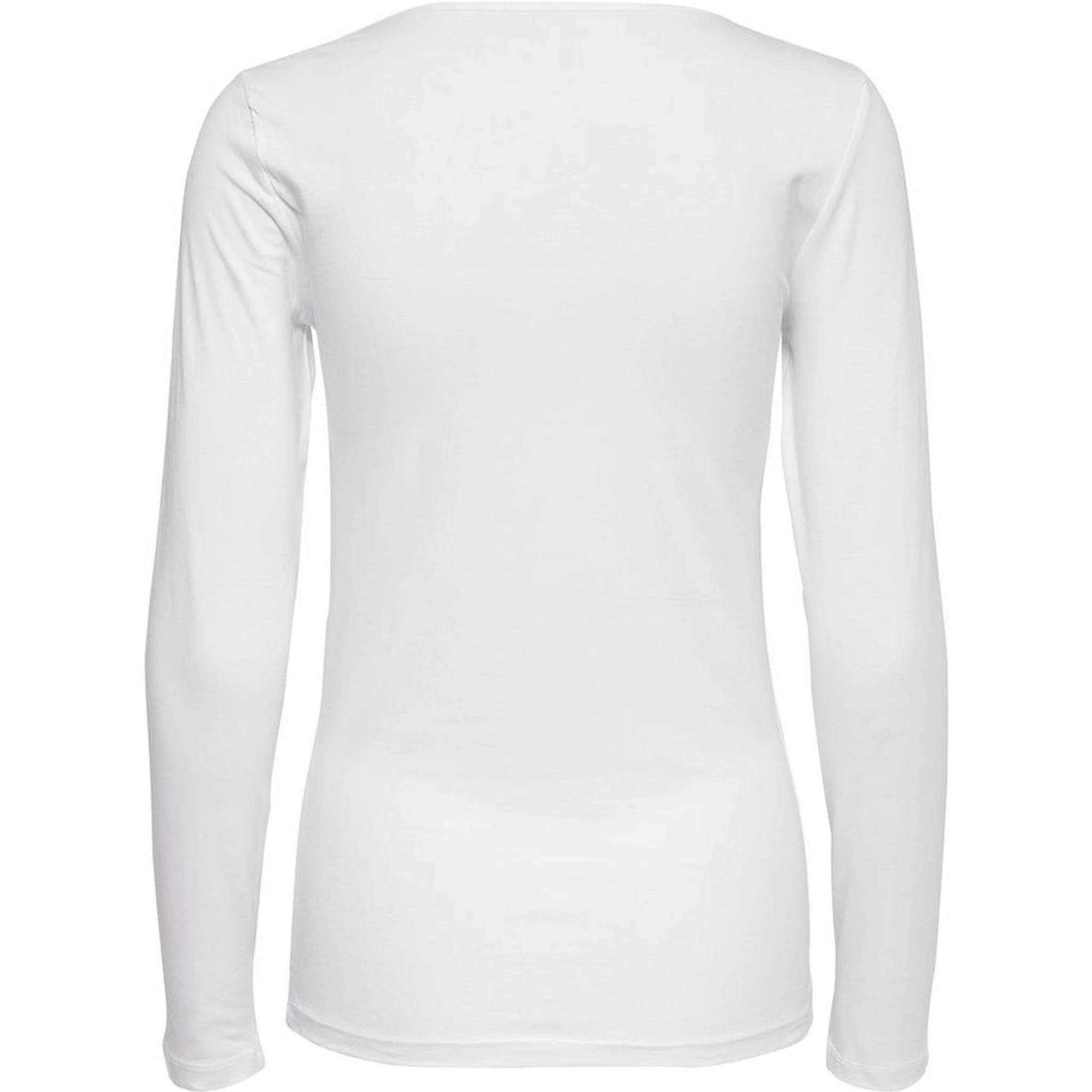 White Cotton Long Sleeve T-Shirt