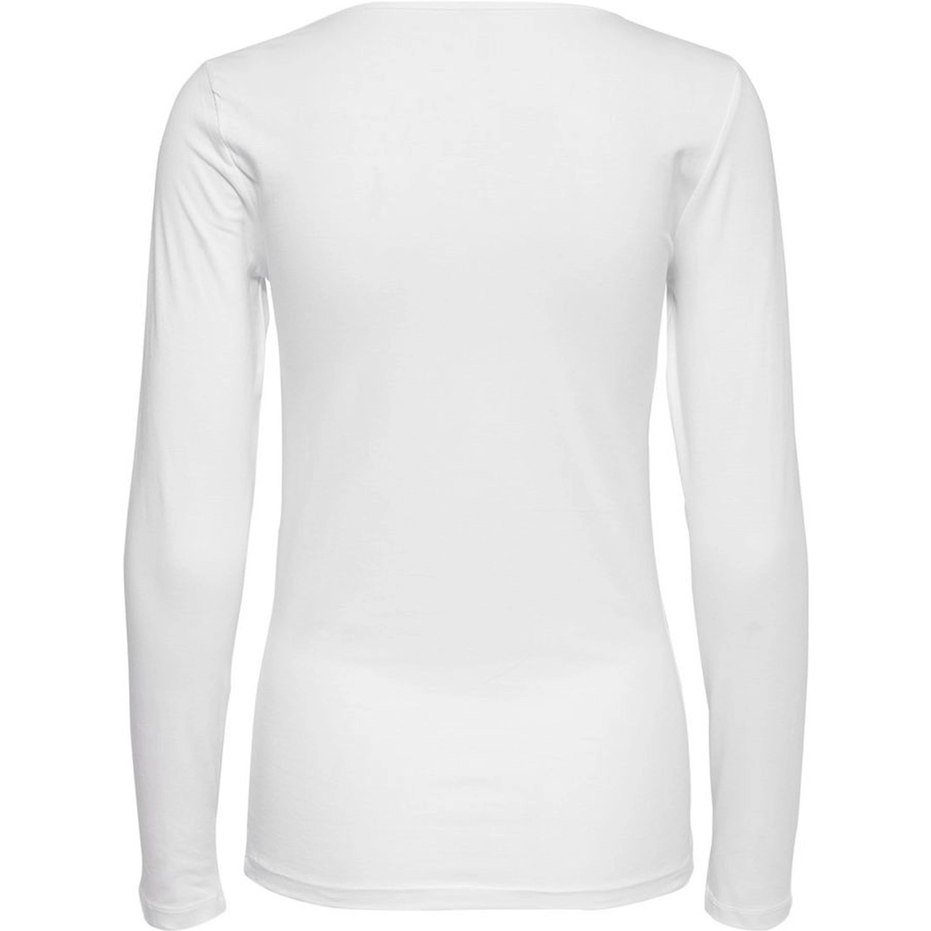 White Cotton Long Sleeve T-Shirt